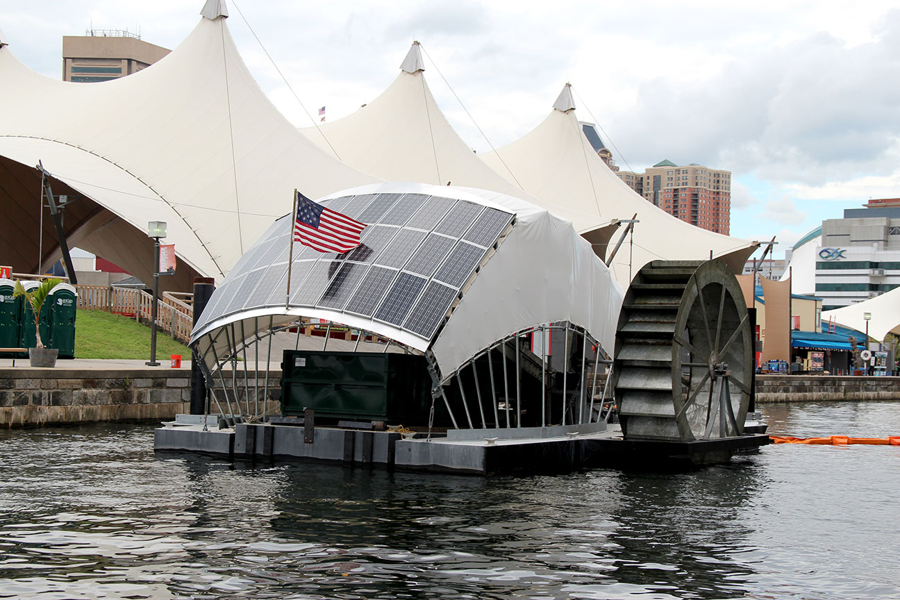 Water Wheel Trash Collector