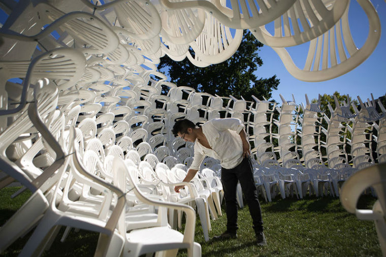 Artistic Sculptures Made from Ordinary Chairs