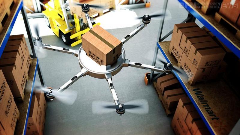 Drones in Wall-Mart Warehouses