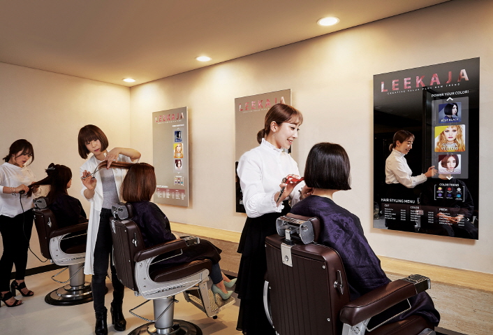 Mirror Display Technology in Hair Salons
