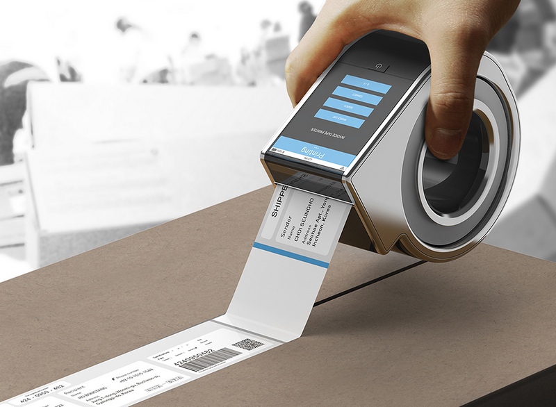 Device for printing on tape that thieves will hate