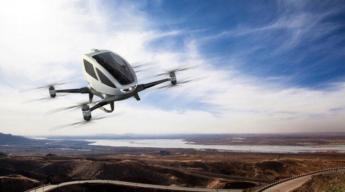 EHang 184 - The Driverless Flying Taxi