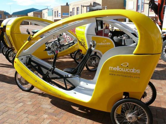 Free Electric Motorcycle Taxi, sponsored by advertisers